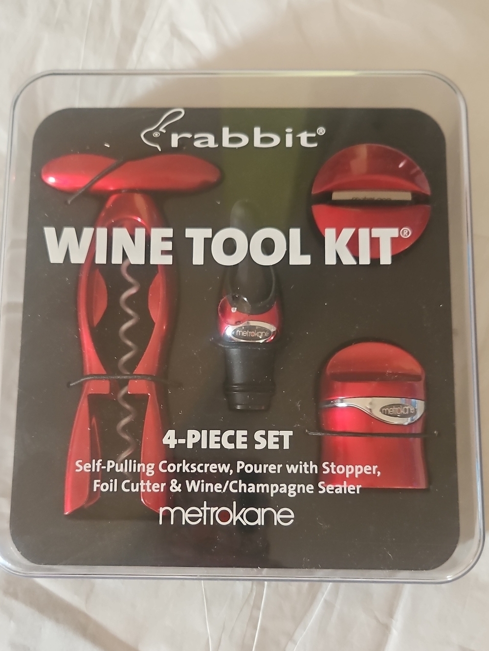 Metrokane Red Wine Tool Kit - 4-Piece Set